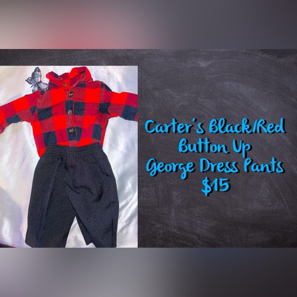 Carter’s Button Up with George Dress Pants Newborn - Picture 1 of 2